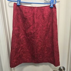 Due Per Due Linen Eyelet Skirt Size 6